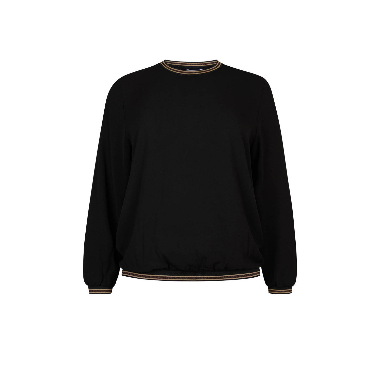 Miss Etam Plus sweater zwart met lurex