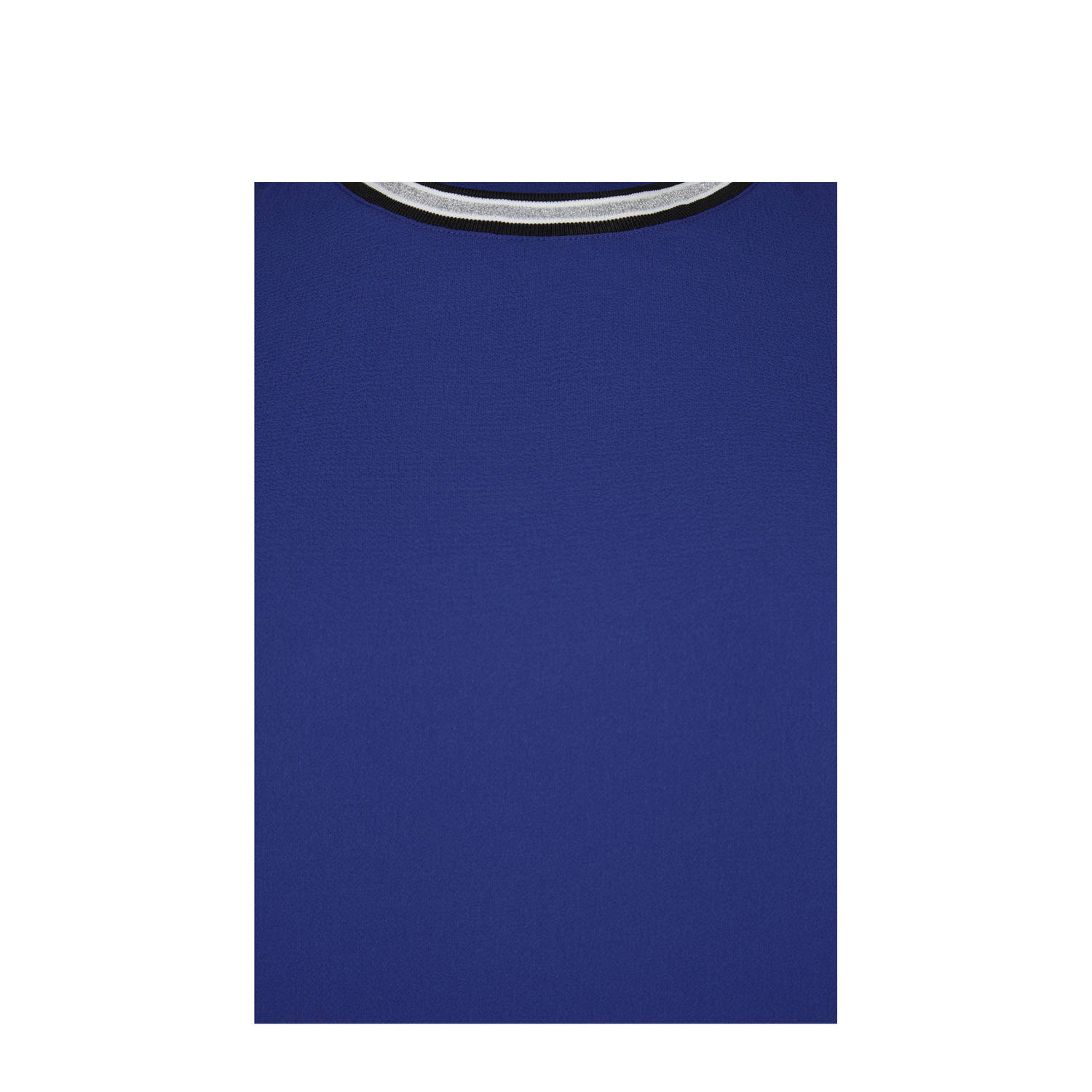 Miss Etam Plus gebreide trui blauw met lurex