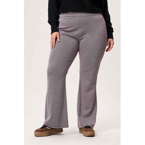 Miss Etam Plus flared high waist casual broek rood afbeelding