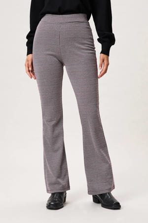 flared high waist flared broek rood