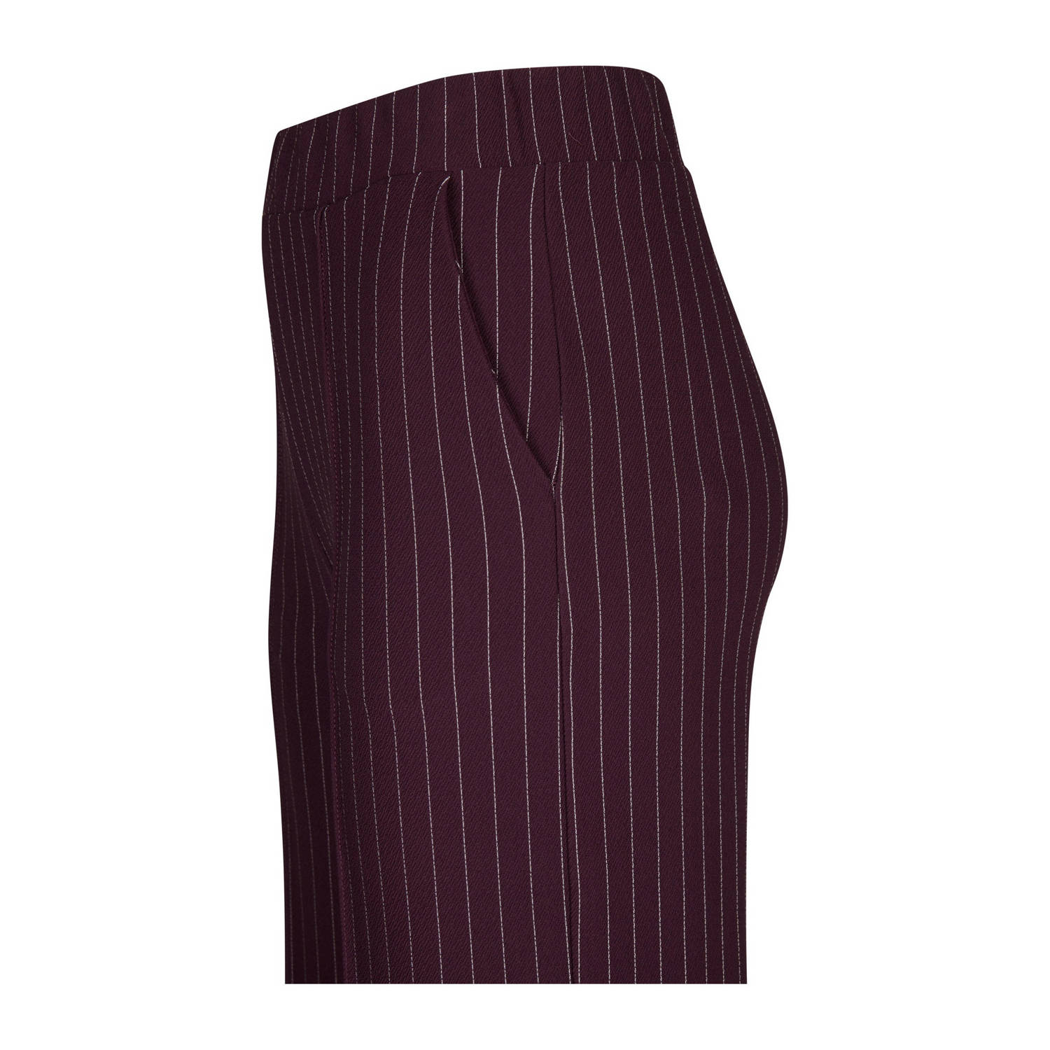 Miss Etam wide leg high waist pantalon donkerpaars