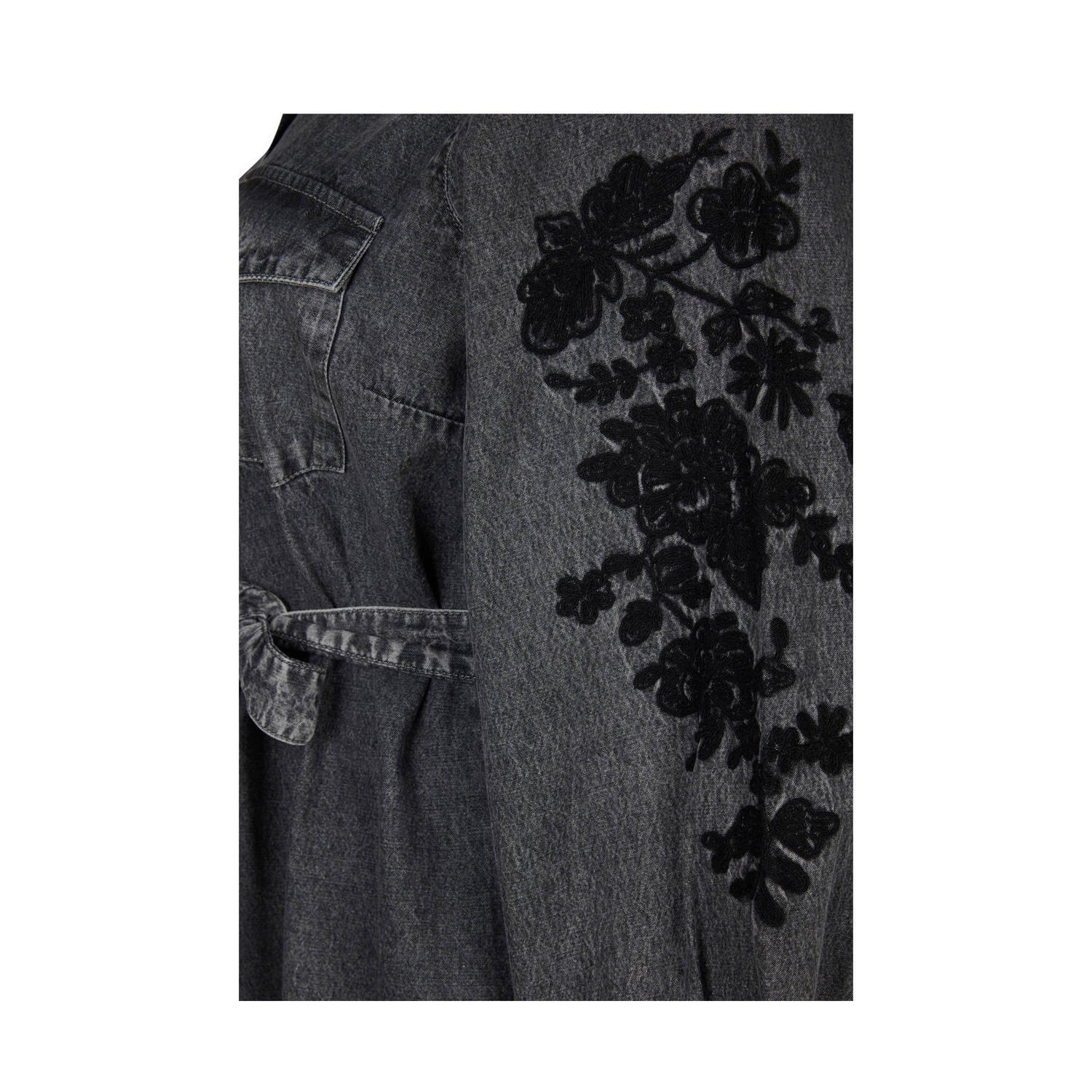 Miss Etam Plus denim spijkerjurk grey denim
