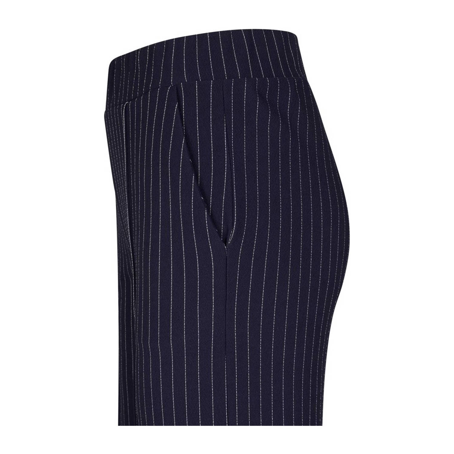 Miss Etam wide leg high waist pantalon donkerblauw