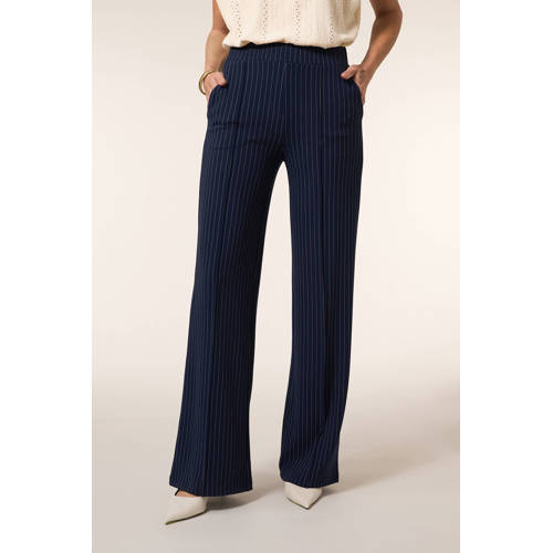 Miss Etam wide leg high waist pantalon donkerblauw afbeelding