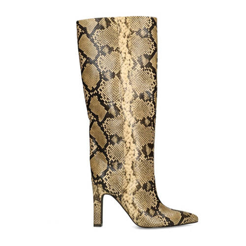 Sacha hoge laarzen met slangenprint beige afbeelding