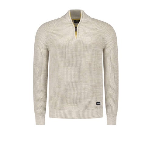 New Zealand Auckland trui met ingebreid patroon beige afbeelding