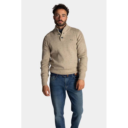 New Zealand Auckland trui met ingebreid patroon beige afbeelding