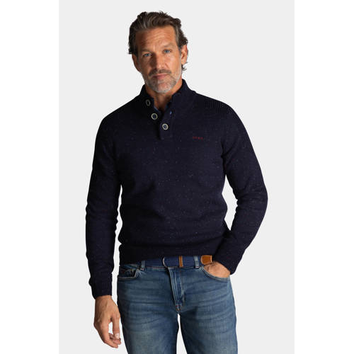 New Zealand Auckland trui met ingebreid patroon donkerblauw afbeelding
