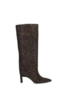 hoge laarzen met glitters bruin