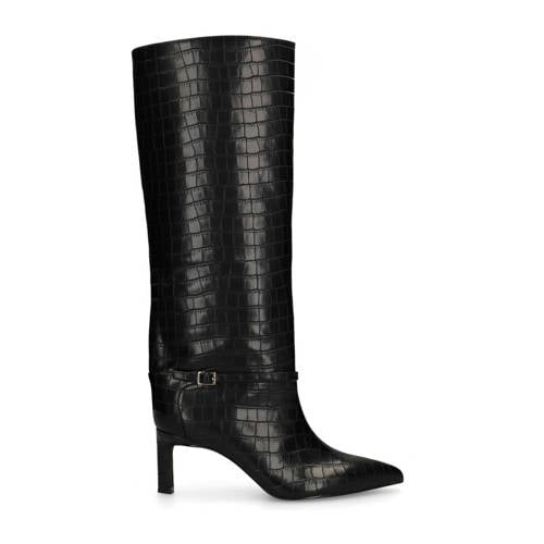 Sacha hoge laarzen met crocoprint zwart afbeelding