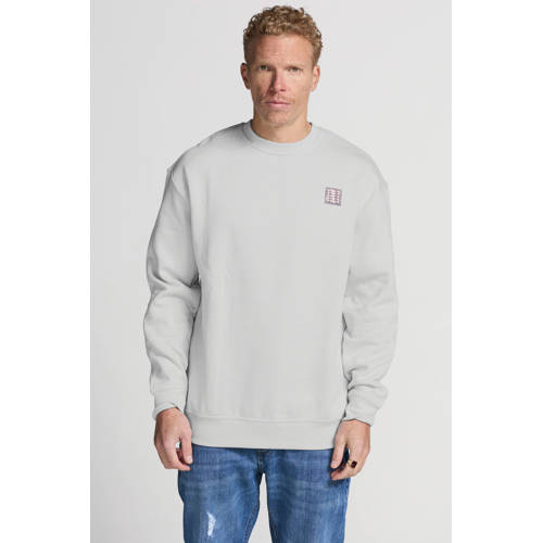 Vänner sweater met backprint grijs afbeelding