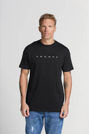 regular T-shirt zwart