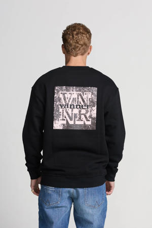 sweater met backprint zwart