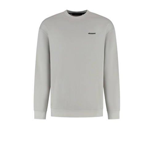 Vänner sweater met backprint grijs afbeelding