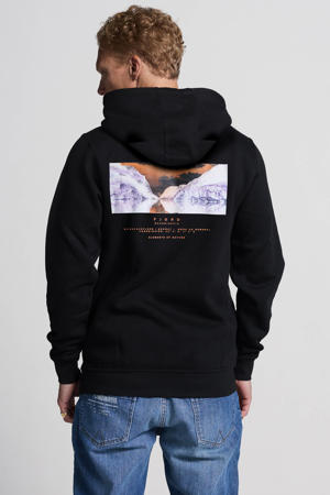 hoodie met backprint zwart