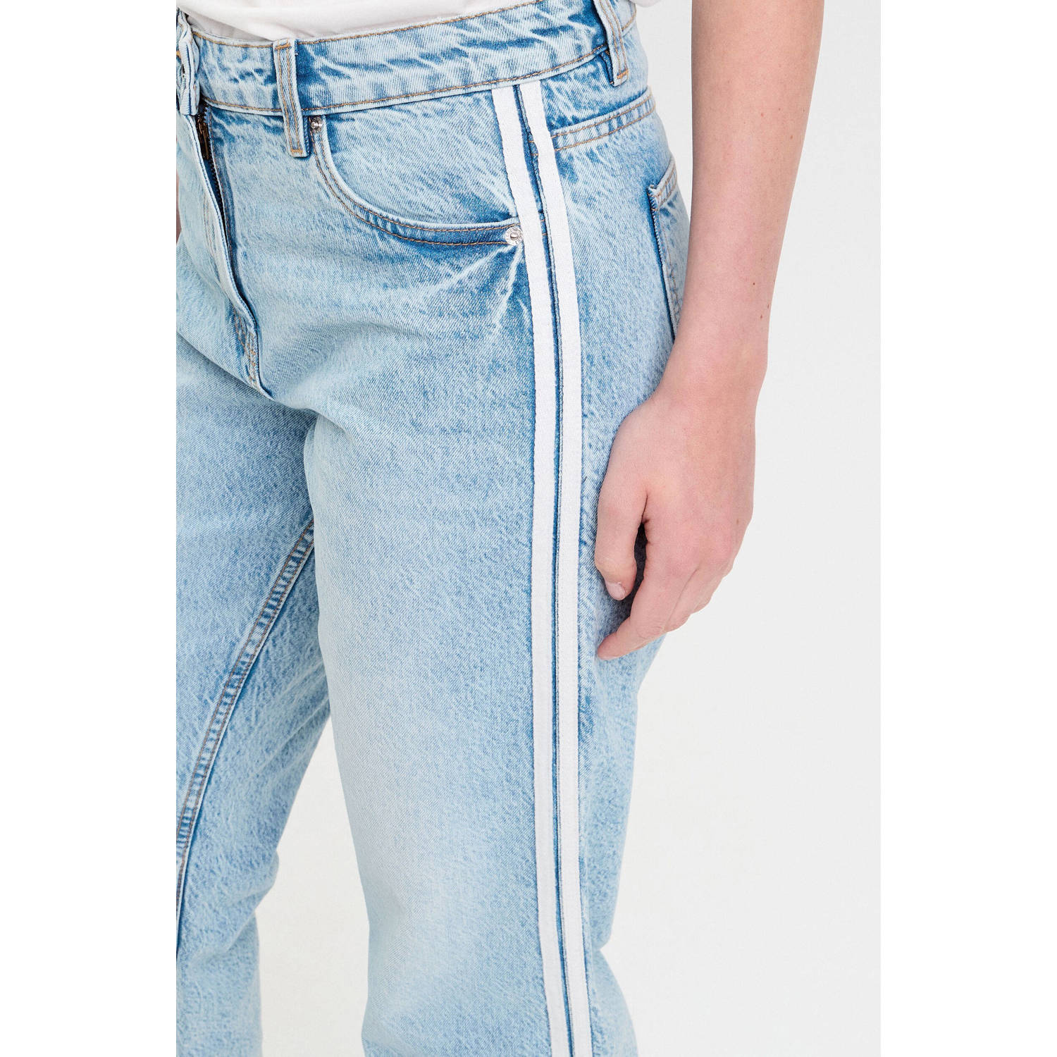 Cache high waist straight leg jeans lichtblauw