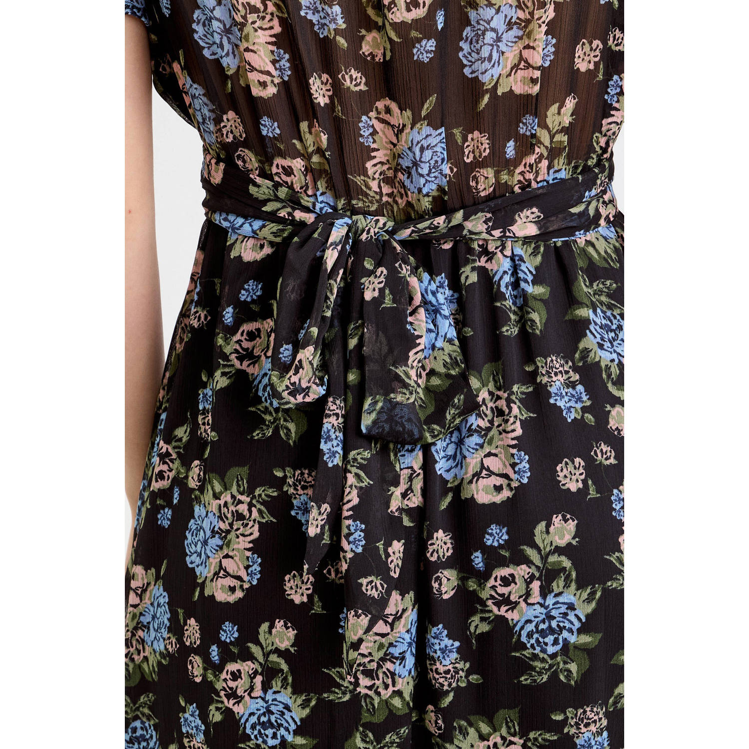 Cache midi jurk zwart