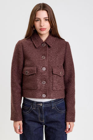 bouclé jasje donkerbruin