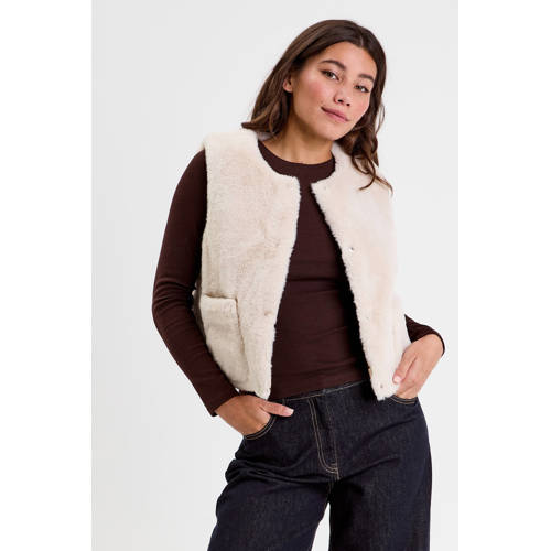 Cache Cache imitatiebonten bodywarmer ecru afbeelding
