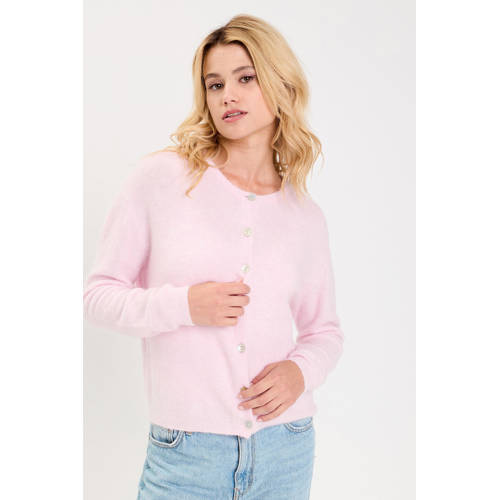 Cache Cache gebreid vest met wol lichtroze afbeelding