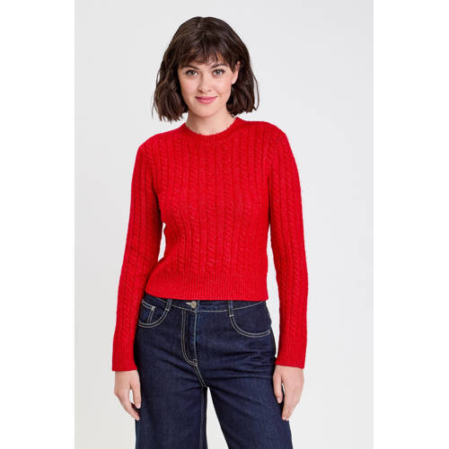 Cache Cache trui rood met kabels afbeelding
