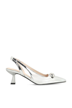 slingback pumps zilver