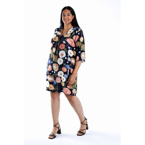 Paprika jurk marine/multi afbeelding