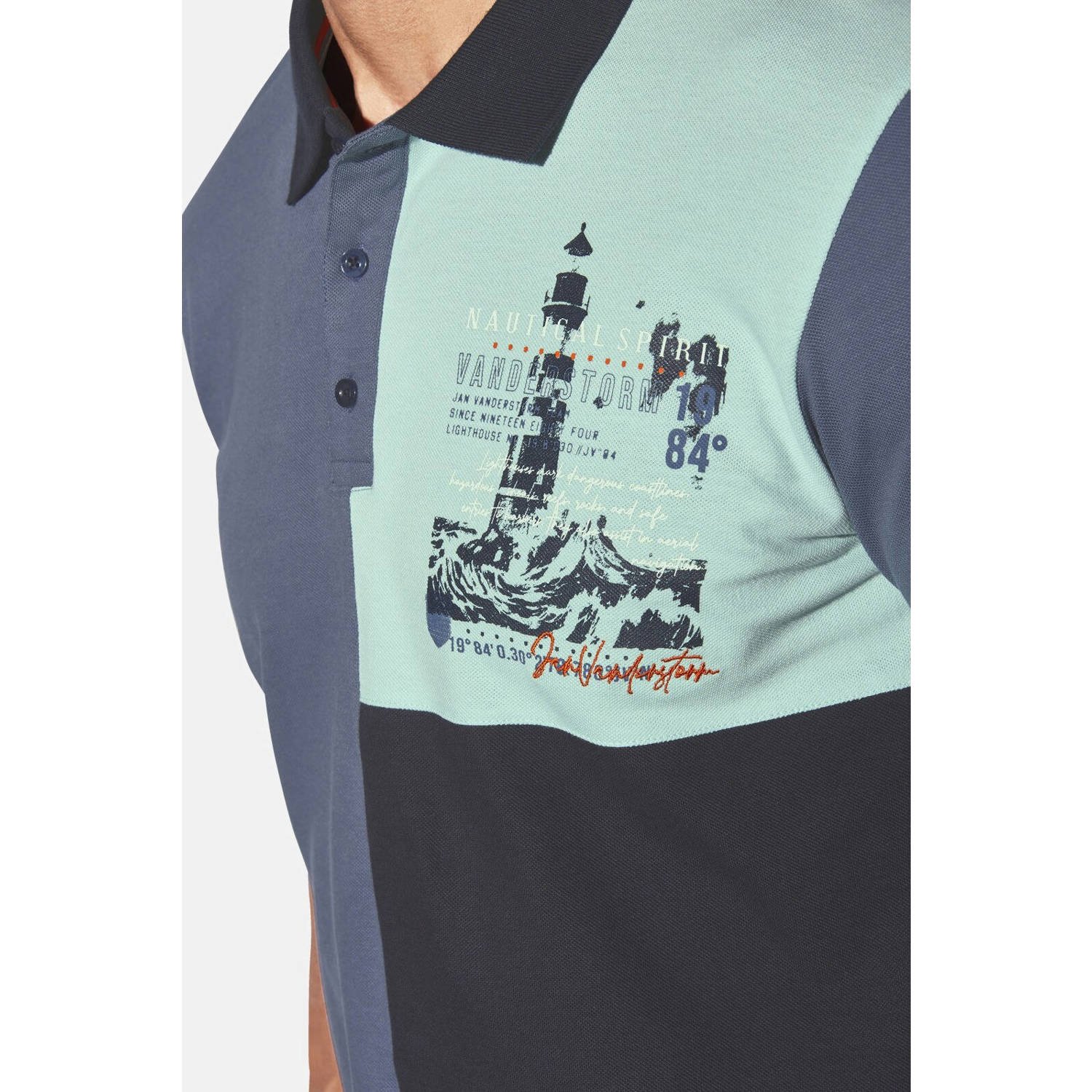 Jan Vanderstorm loose polo LARSDAL Plus Size blauw