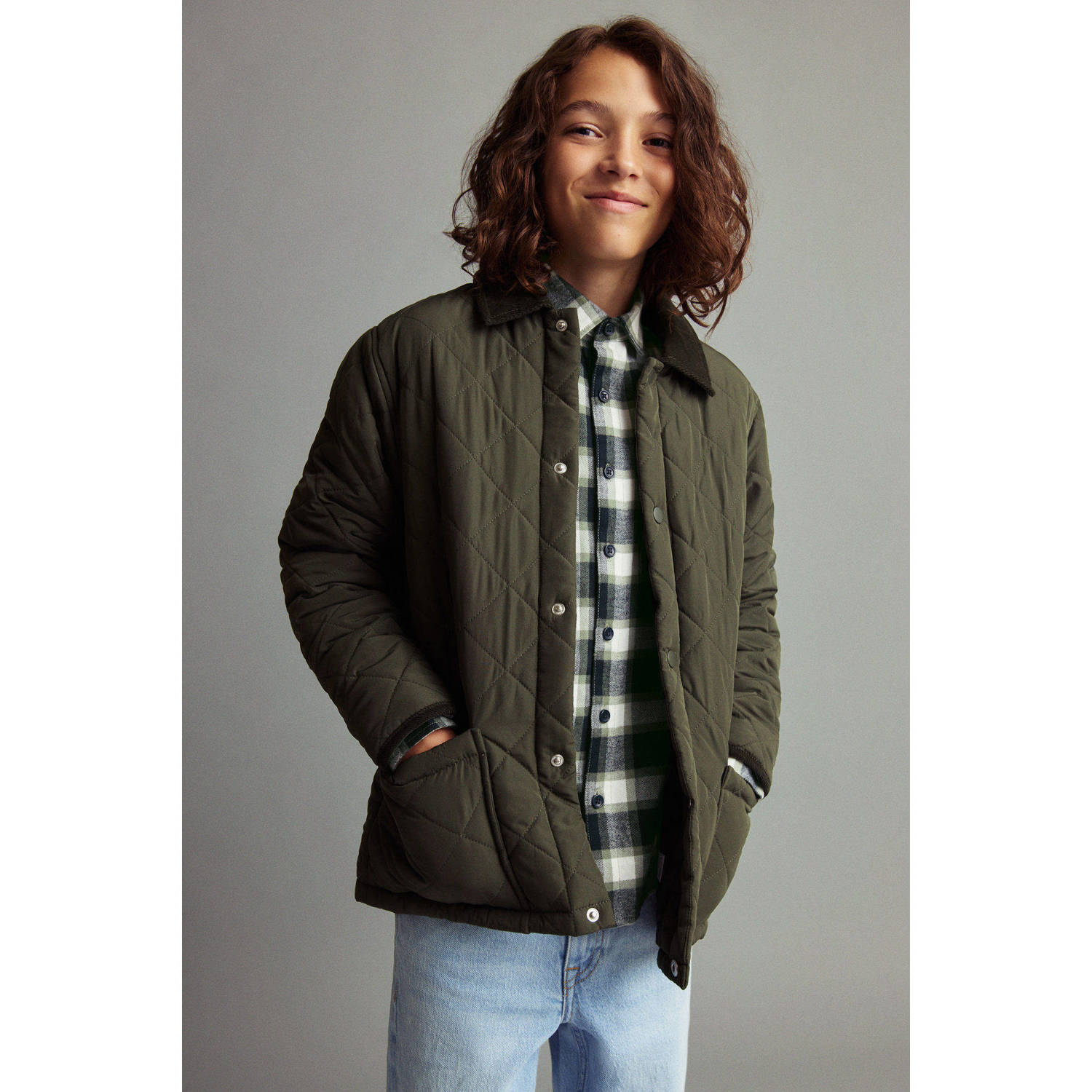 Mango Kids tussenjas groen