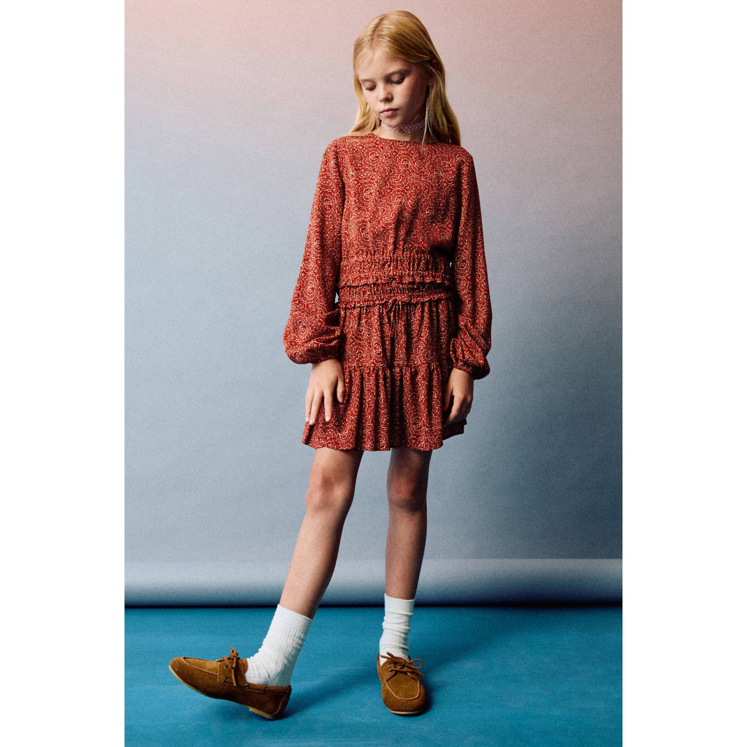 Mango Kids blousetop donker oranje