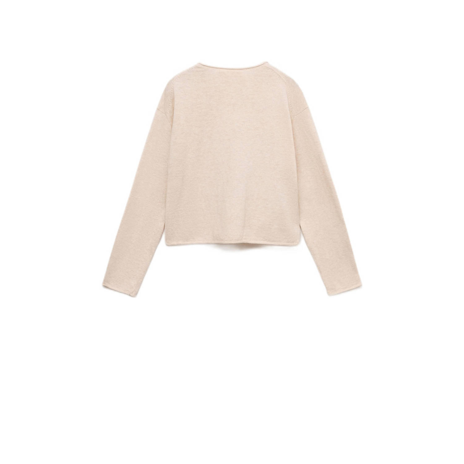 Mango Kids vest beige fijn gebreid