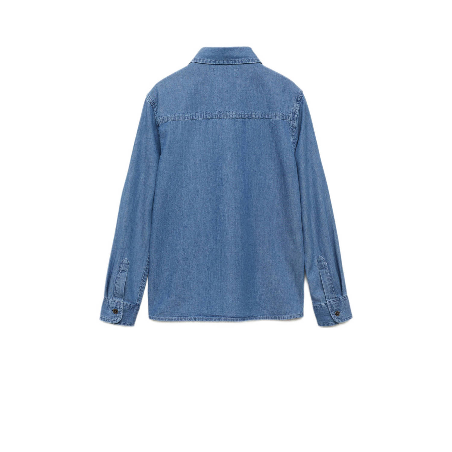 Mango Kids overhemd medium blue denim