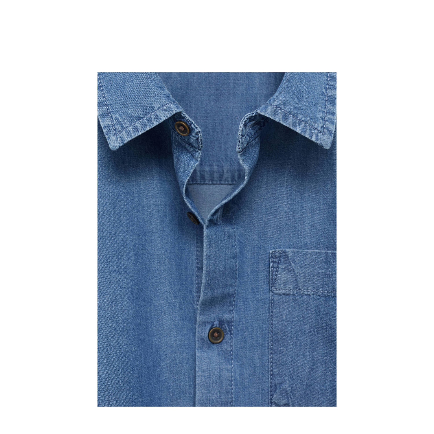 Mango Kids overhemd medium blue denim