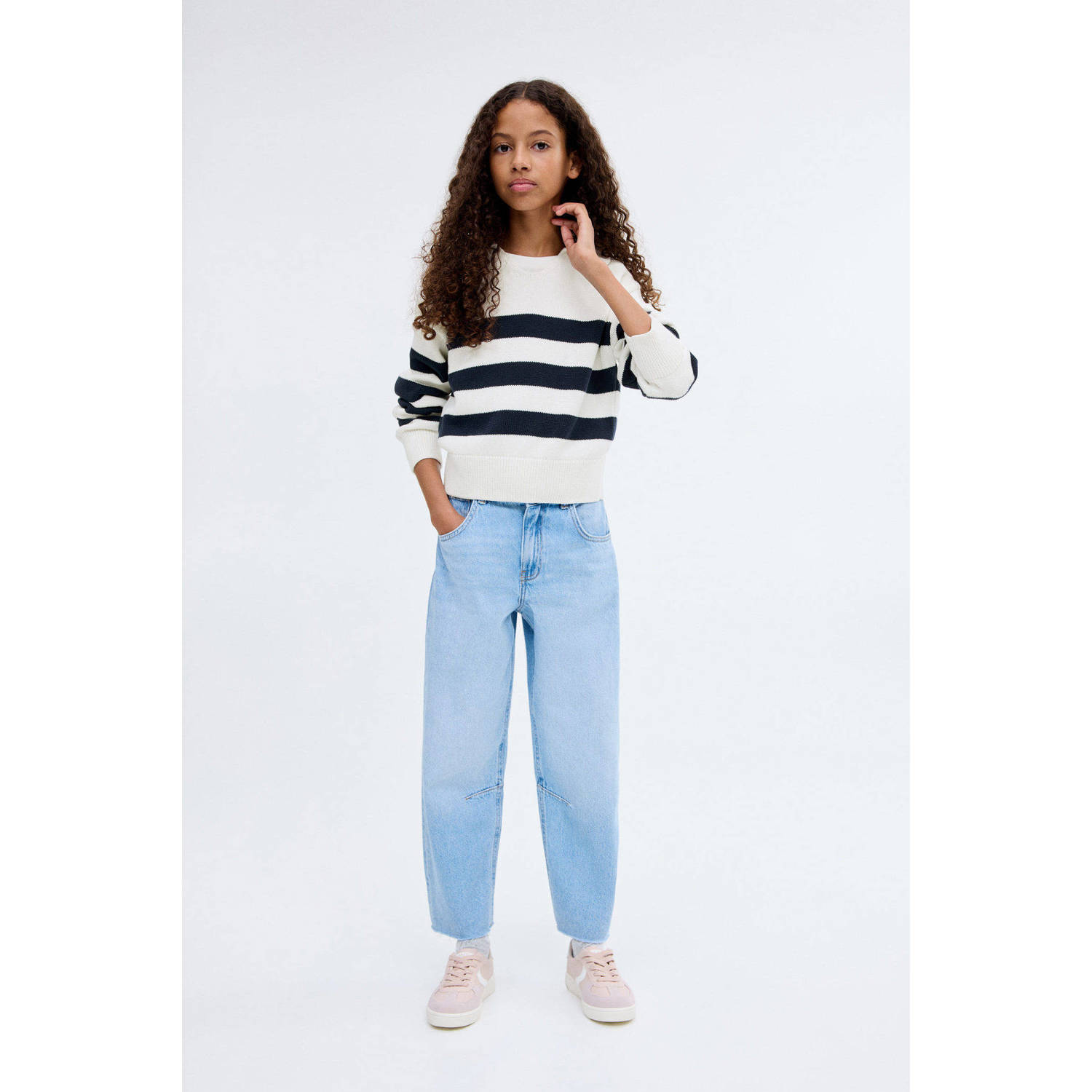 Mango Kids trui ecru gebreid
