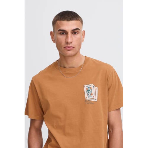 Solid regular T-shirt donker oranje afbeelding