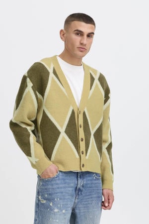 gebreid vest met wol groen