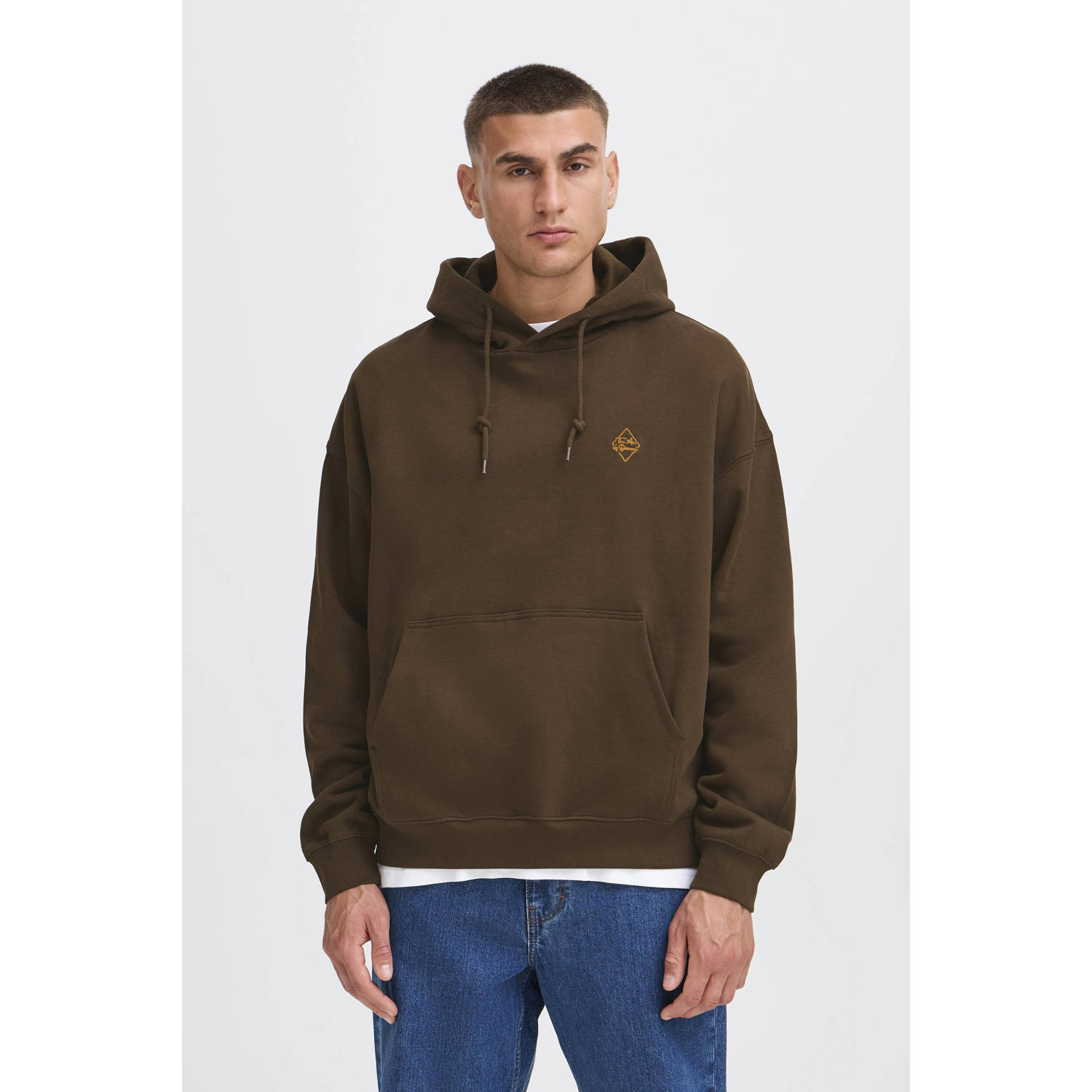 Solid hoodie bruin