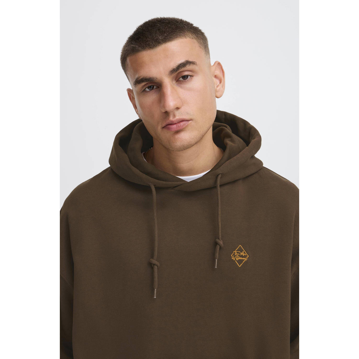 Solid hoodie bruin