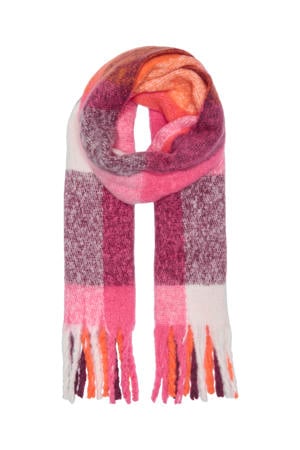 geruite sjaal ONLISLA roze