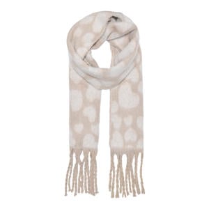 sjaal ONLCARVA met hartjes beige