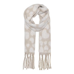 sjaal ONLCARVA met hartjes beige