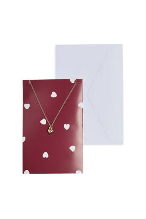 ketting + giftcard PCJYTTE goudkleurig