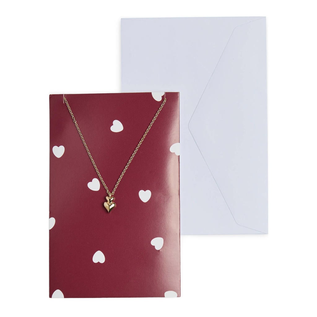 PIECES ketting + giftcard PCJYTTE goudkleurig