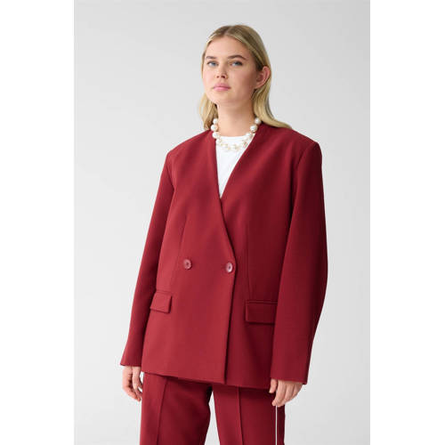Shoeby oversized blazer donkerrood afbeelding