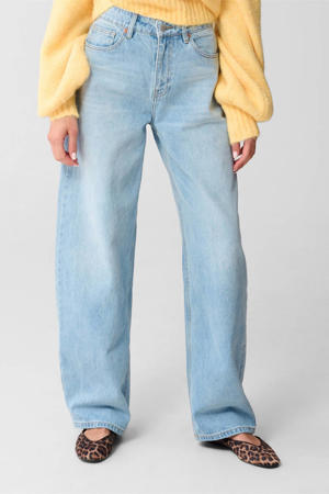 high waist baggy jeans light blue denim