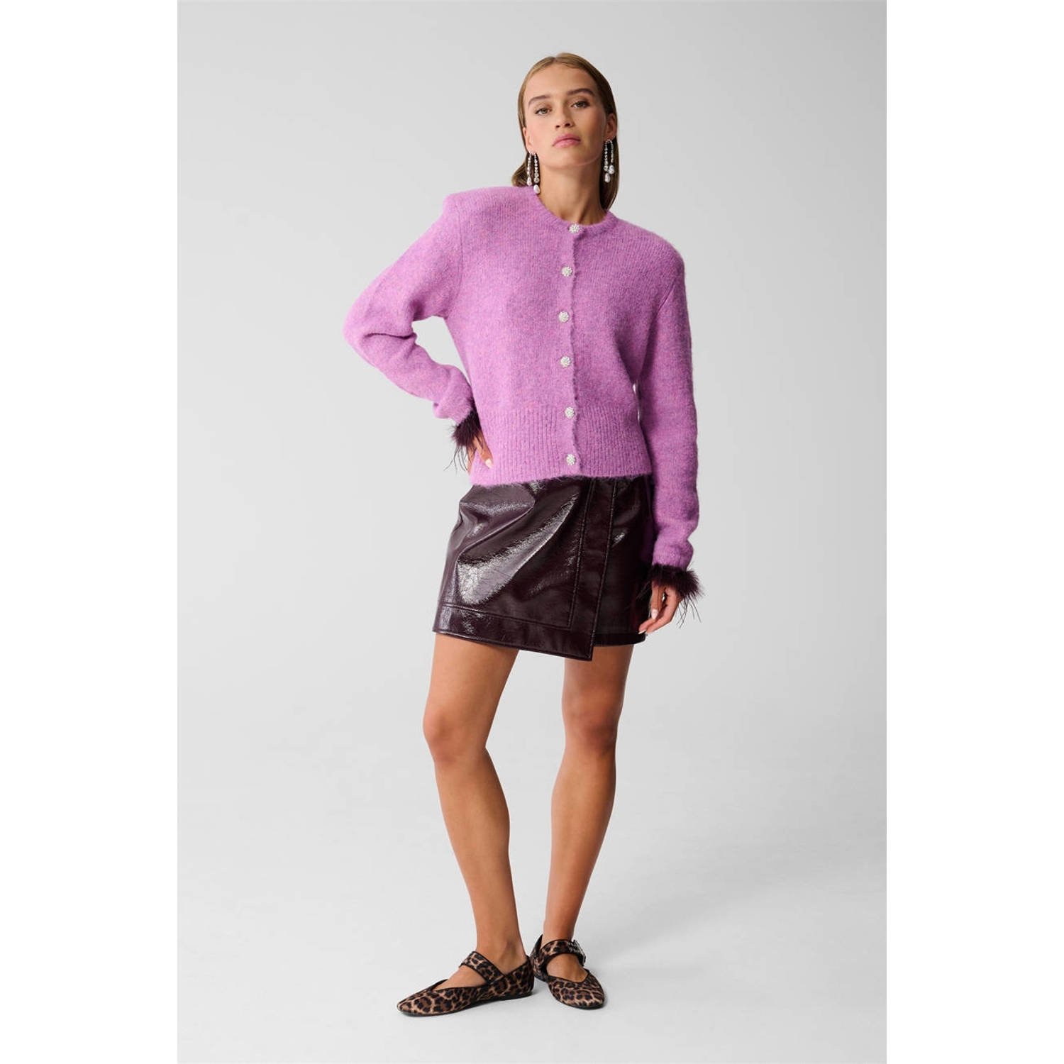 Shoeby gebreid vest roze