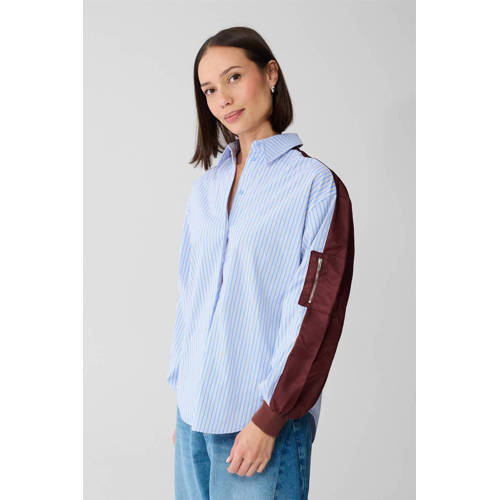 Shoeby gestreepte blouse blauw afbeelding