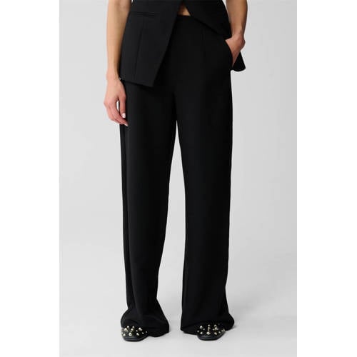 Shoeby wide leg high waist broek zwart afbeelding