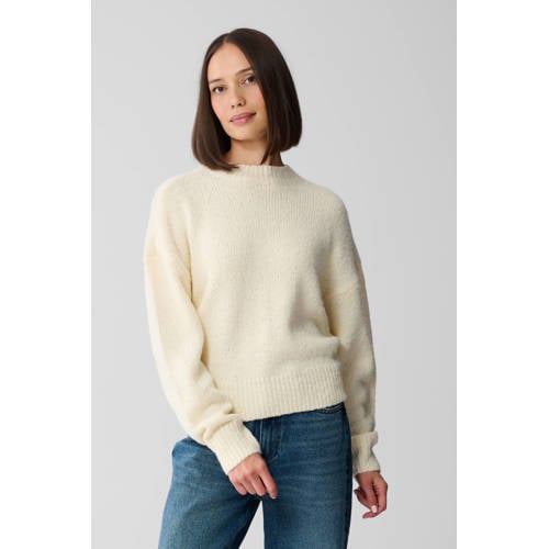 Shoeby pullover met wol ecru afbeelding