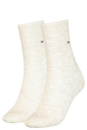 sokken met stippen - beige (set van 2)
